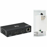 Eaton Tripp Lite Series HDMI over Cat6 Extender Kit, Box Transmitter/Wall Plate Receiver, 4K 60 Hz, 4:4:4, IR, PoC, HDR, HDCP 2.2, 230 ft., TAA
