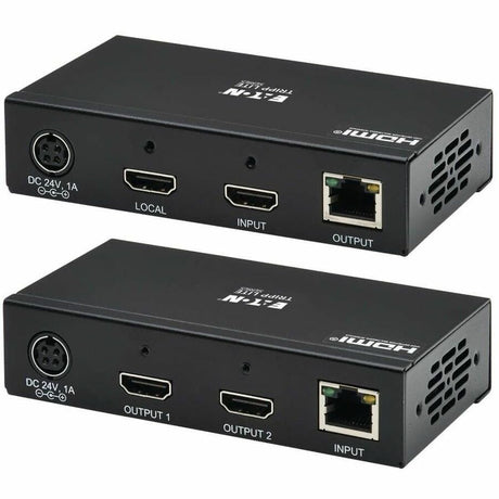 Eaton Tripp Lite Series 2-Port HDMI over Cat6 Extender Kit, Transmitter/Receiver - 4K 60 Hz, HDR, 4:4:4, PoC, 230 ft. (70.1 m), TAA