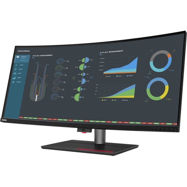 Lenovo ThinkVision P40w-20 40" Class 5K2K WUHD Curved Screen LED Monitor - 21:9 - Raven Black
