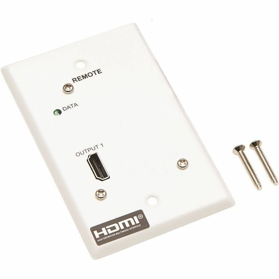 Eaton Tripp Lite Series 1-Port HDMI over Cat6 Receiver, Wall Plate - 4K 60 Hz, HDR, 4:4:4, PoC, HDCP 2.2, 230 ft. (70.1 m), TAA