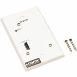 Eaton Tripp Lite Series 1-Port HDMI over Cat6 Receiver, Wall Plate - 4K 60 Hz, HDR, 4:4:4, PoC, HDCP 2.2, 230 ft. (70.1 m), TAA