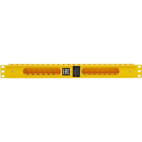 Eaton Tripp Lite Series Horizontal Cable Manager - Finger Duct with Cover, Yellow, 1U