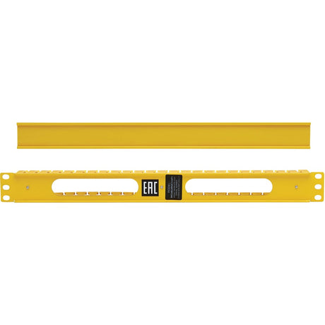 Eaton Tripp Lite Series Horizontal Cable Manager - Finger Duct with Cover, Yellow, 1U