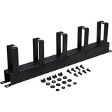 Eaton Tripp Lite Series Horizontal Cable Manager - Metal Rings, Black, 1U