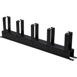 Eaton Tripp Lite Series Horizontal Cable Manager - Metal Rings, Black, 1U