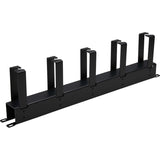 Eaton Tripp Lite Series Horizontal Cable Manager - Metal Rings, Black, 1U