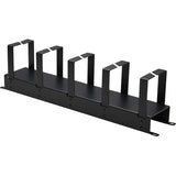 Eaton Tripp Lite Series Horizontal Cable Manager - Metal Rings, Black, 2U