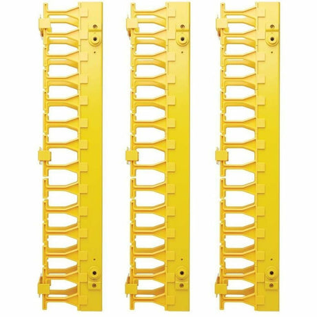 Eaton Tripp Lite Series High-Capacity Vertical Cable Manager - Double Finger Duct, Yellow, 6 ft. (1.8 m)