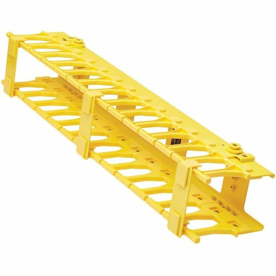 Eaton Tripp Lite Series High-Capacity Vertical Cable Manager - Double Finger Duct, Yellow, 6 ft. (1.8 m)