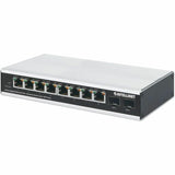 Intellinet Industrial 8-Port Gigabit Ethernet PoE+ Switch with 2 SFP Ports