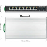 Intellinet Industrial 8-Port Gigabit Ethernet PoE+ Switch with 2 SFP Ports