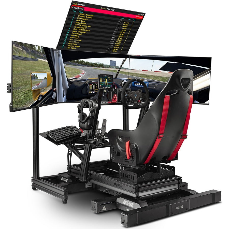 Next Level Racing F-GT Elite Formula & GT Aluminum Profile Simulator Cockpit - Front & Side Mount