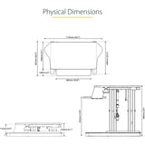 StarTech.com Corner Sit Stand Desk Converter with Keyboard Tray, Large Surface 35"x21" , Height Adjustable Ergonomic Tabletop Standing Desk