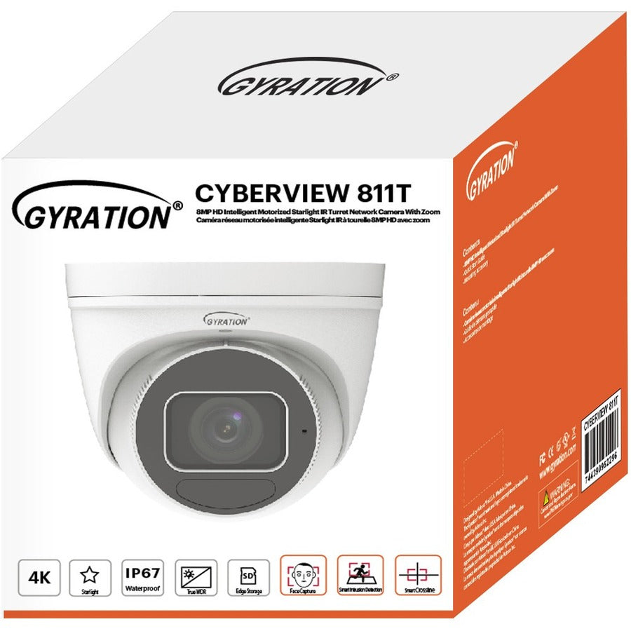 Gyration CYBERVIEW 811T 8 Megapixel Indoor/Outdoor HD Network Camera - Color - Turret