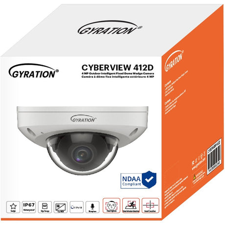 Gyration CYBERVIEW 412D 4 Megapixel Indoor/Outdoor HD Network Camera - Color - Wedge Dome