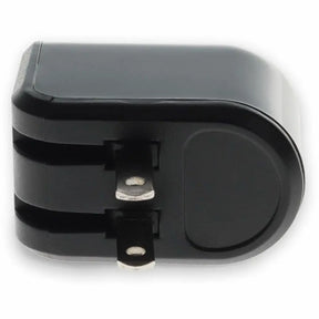 Wall Charger 2X USB-A 2.0 5V at 2.4A Single port or 5V at 1A Dual port 12W total, Black