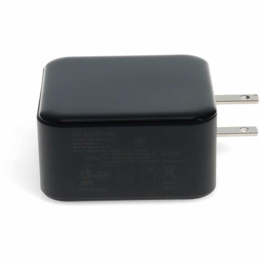AddOn Wall Plug to USB 3.1 Type (C) 15V at 3A, or 20V at 3A 60W total for US Black