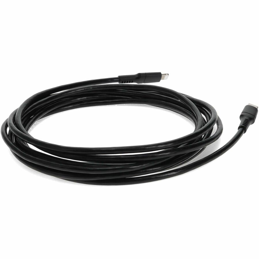 AddOn 1.0m (3.3ft) USB 3.1 Type (C) Male to Lightning Male Sync and Charge Black Cable