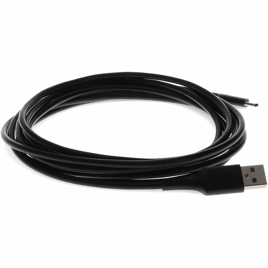 6ft (2m) USB-C Male to USB-A 2.0 Male Sync and Charge Black Cable