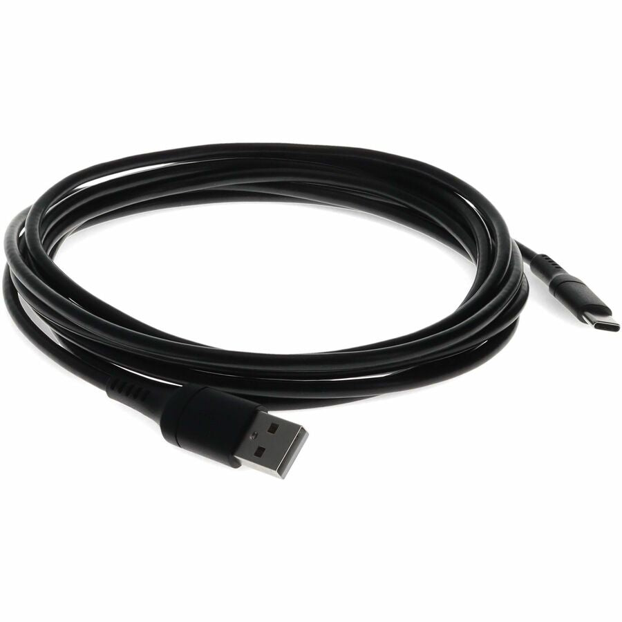 6ft (2m) USB-C Male to USB-A 2.0 Male Sync and Charge Black Cable