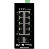 Eaton Tripp Lite Series 8-Port Unmanaged Industrial Gigabit Ethernet Switch - 10/100/1000 Mbps, 2 GbE SFP Slots, -40&deg; to 75&deg;C, DIN Mount, TAA