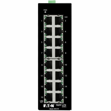 Eaton Tripp Lite Series 16-Port Unmanaged Industrial Gigabit Ethernet Switch - 10/100/1000 Mbps, DIN Mount, TAA