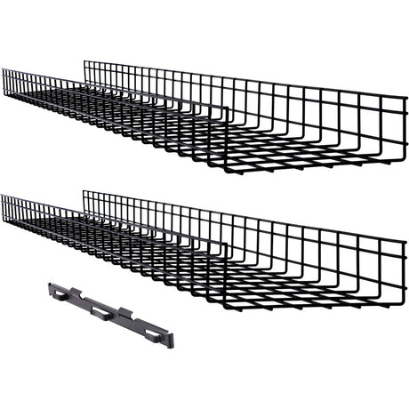 Eaton Tripp Lite Series Wire Mesh Cable Tray - 300 x 100 x 1500 mm (12 in. x 4 in. x 5 ft.), 2-Pack