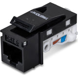 TRENDnet Cat6 RJ45 Keystone Jack 50-Pack Bundle, Compatible With Cat5,Cat5e,Cat6 Cabling, Use With The TC-KP24 Or TC-KP48 Blank Keystone Patch Panels (Sold Separately), Black, TC-K50C6BK