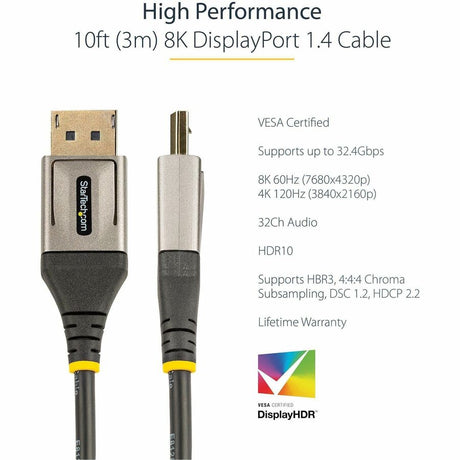 10 8K DISPLAYPORT 1.4 CABLE DP