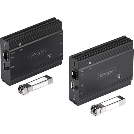 StarTech.com 4K HDMI KVM Extender over Fiber, HDMI Video & USB over Fiber, up to 984ft/300m (MultiMode), 10G MMF SFP+ Modules