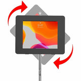 CTA Digital Compact Mobile Floor Stand with Universal Security Enclosure (Black)