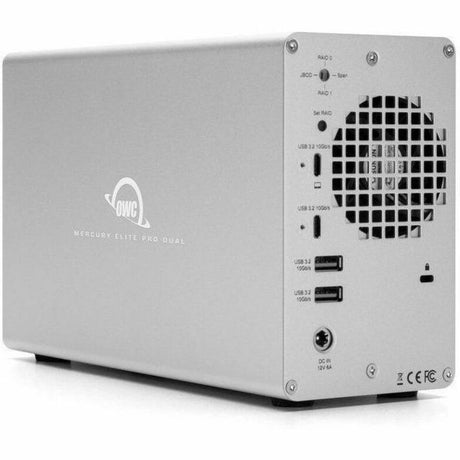 OWC 12TB Mercury Elite Pro Dual With 3-Port Hub USB (10Gb/s) External RAID Storage Solution