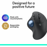 Logitech ERGO M575 Wireless Trackball Mouse for Business - Ergonomic Design, Logi Bolt, Bluetooth, Graphite
