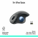Logitech ERGO M575 Wireless Trackball Mouse for Business - Ergonomic Design, Logi Bolt, Bluetooth, Graphite