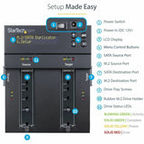 StarTech.com Standalone Dual Bay M.2 SATA/NVMe Duplicator/Eraser, HDD/SSD Cloner/Wiper, M.2 PCIe/AHCI, Hard Drive Sanitizer/Copier, TAA