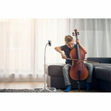 CTA Digital Heavy-Duty Rolling Floor Stand with Gooseneck and Phone Holder