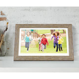 Aluratek 13.3" WiFi Touchscreen Distressed Wood Digital Photo Frame