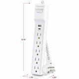 CyberPower P504UC Home Office 5 - Outlet Surge Protector with 500 J Surge Suppression