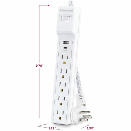 CyberPower P504UC Home Office 5 - Outlet Surge Protector with 500 J Surge Suppression