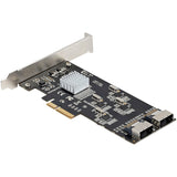 StarTech.com 8 Port SATA PCIe Card, PCI Express 6Gbps SATA Expansion Card with 4 Controllers, PCI-e x4 Gen 2 to SATA III Adapter Card