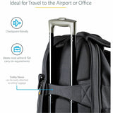 StarTech.com 15.6" Laptop Backpack w/ Removable Accessory Case, Professional IT Tech Backpack for Work/Travel/Commute, Nylon Computer Bag