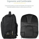StarTech.com 17.3" Laptop Backpack w/ Removable Accessory Case, Professional IT Tech Backpack for Work/Travel/Commute, Nylon Computer Bag