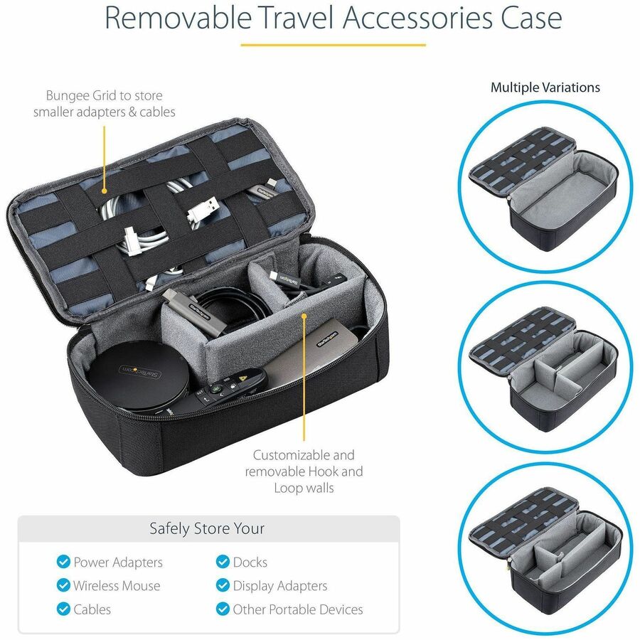 StarTech.com 17.3" Laptop Backpack w/ Removable Accessory Case, Professional IT Tech Backpack for Work/Travel/Commute, Nylon Computer Bag