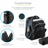 StarTech.com 17.3" Laptop Backpack w/ Removable Accessory Case, Professional IT Tech Backpack for Work/Travel/Commute, Nylon Computer Bag