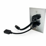Comprehensive HDMI and USB-A 3.0 Pass-Through Single Gang Aluminum Wall Plate With Pigtail