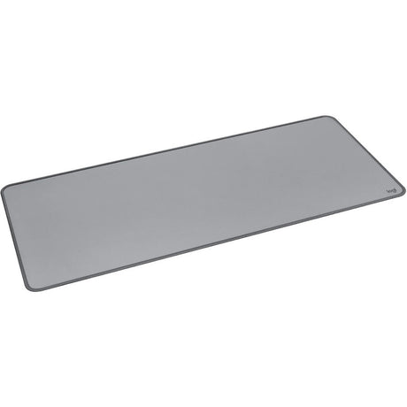 Logitech Desk Mat - Studio Series, Multifunctional Large Desk Pad, Anti-slip Base, Spill-resistant Durable Design, Mid-Gray