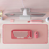 Logitech Desk Mat - Studio Series, Multifunctional Large Desk Pad, Anti-slip Base, Spill-resistant Durable Design, Darker Rose