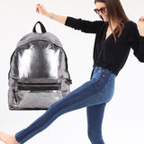 Francine Collection Napoli Carrying Case (Backpack) for 14" Notebook - Metallic Silver