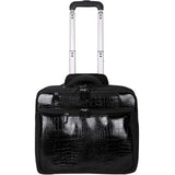 Francine Collection Croco Carrying Case (Roller) for 17" Notebook, Travel Essential