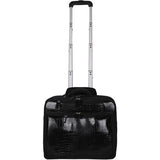Francine Collection Croco Carrying Case (Roller) for 17" Notebook, Travel Essential